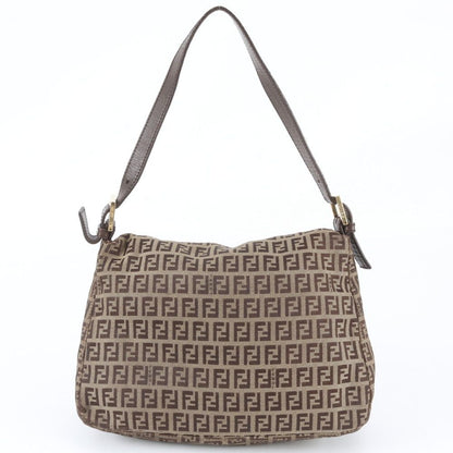 Fendi Zucchino Mamma Bucket Baguette FF Leather Shoulder Bag — view 3