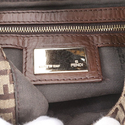 Fendi Zucchino Mamma Bucket Baguette FF Leather Shoulder Bag — view 8