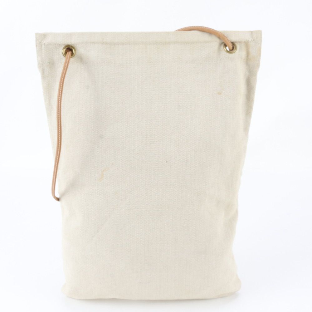 Hermes Aline GM Leather Canvas Shoulder Bag — view 3
