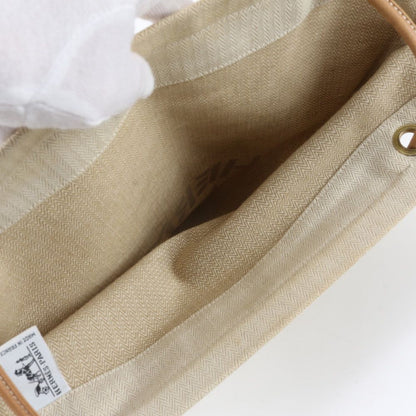 Hermes Aline GM Leather Canvas Shoulder Bag — view 7