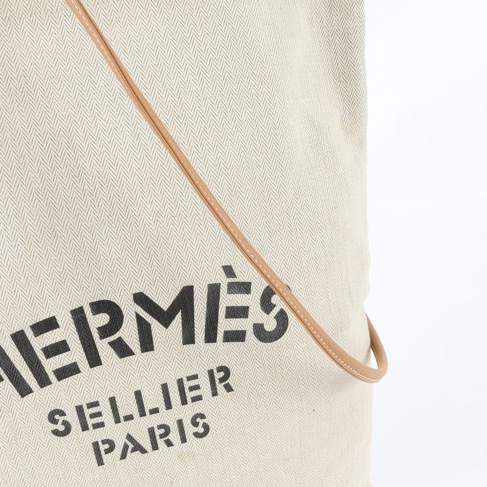 Hermes Aline GM Leather Canvas Shoulder Bag — view 2