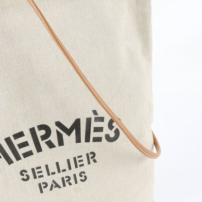 Hermes Aline GM Leather Canvas Shoulder Bag — view 2