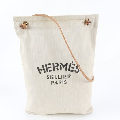Hermes Aline GM Leather Canvas Shoulder Bag