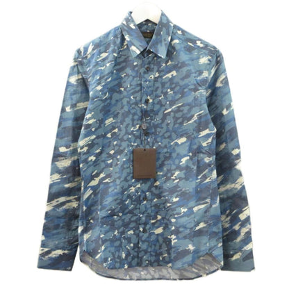 Louis Vuitton Shirt Long Sleeve XXS Blue Camouflage Kim Jones Era Top