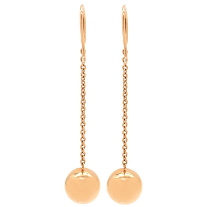 Tiffany & Co Earrings HardWear Ball Hook Rose Gold Pink T&Co 750 Chain — view 2