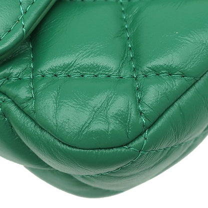 Chanel Chain Wallet Quilted Mini Shoulder Bag Leather Green Matte Gold Sold — view 4