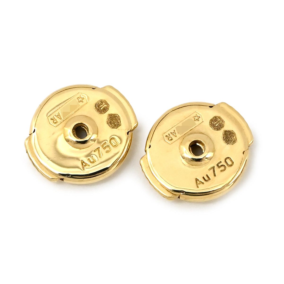 Cartier Earrings Amulette de White Yellow Gold Diamond YG Shell — view 7