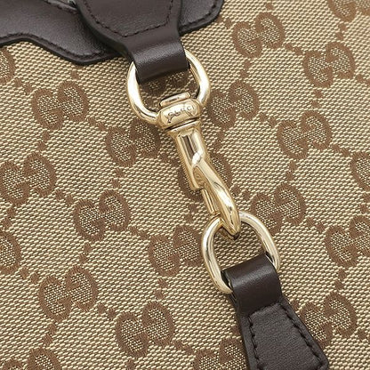 Gucci Shoulder Bag Mini Bucket GG Canvas Leather Beige Ebony Champagne Gold — view 5
