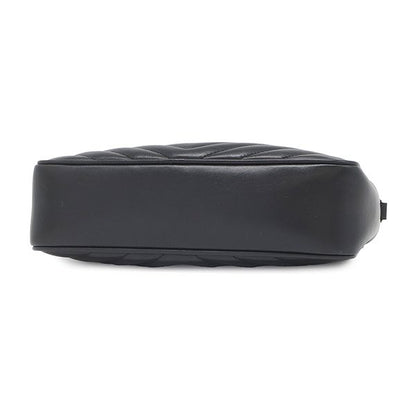 Saint Laurent Shoulder Bag Lou Leather Black Gunmetal YSL Cassandra with Tassel — view 3