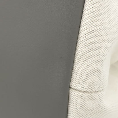 Balenciaga Tote Bag Navy Cabas M Canvas Leather Natural Gray Silver White Logo — view 6