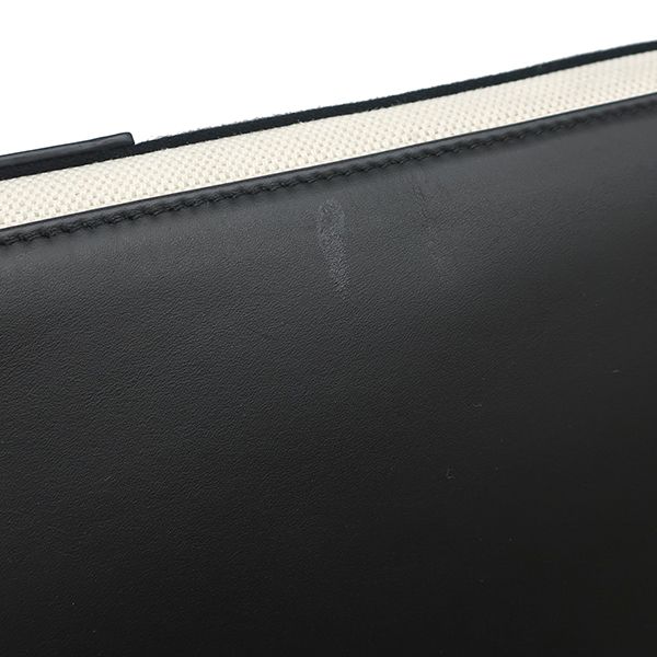 Balenciaga Tote Bag Navy Cabas S Canvas Leather Natural Black Silver White Logo — view 6