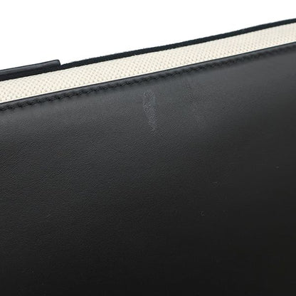 Balenciaga Tote Bag Navy Cabas S Canvas Leather Natural Black Silver White Logo — view 6