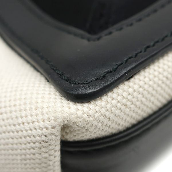 Balenciaga Tote Bag Navy Cabas S Canvas Leather Natural Black Silver White Logo — view 4