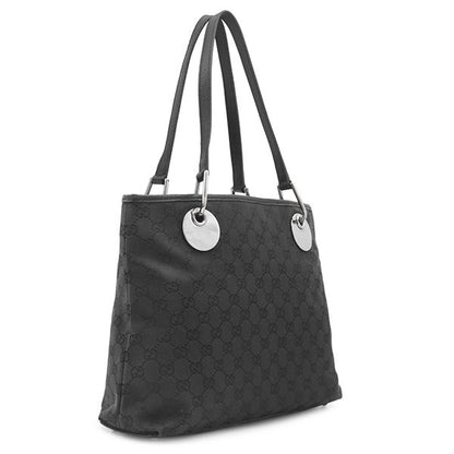 Gucci Tote Bag GG Canvas Black Silver — view 2