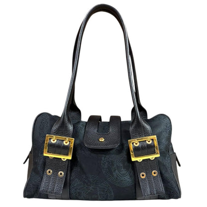 Versace Gianni Handbag Canvas Black