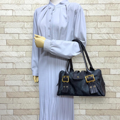 Versace Gianni Handbag Canvas Black — view 2