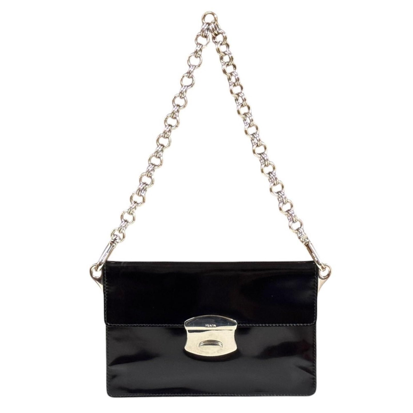 Prada Shoulder Bag Patent Black
