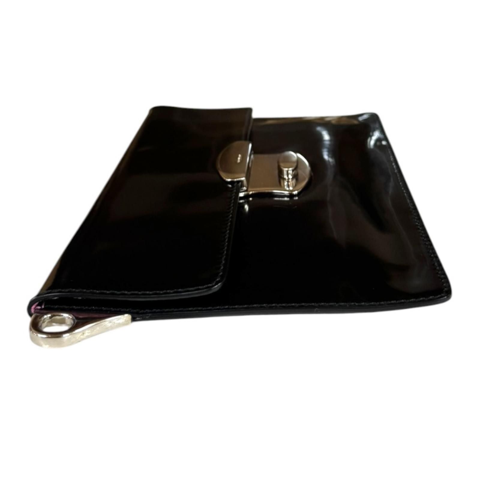 Prada Shoulder Bag Patent Black — view 4