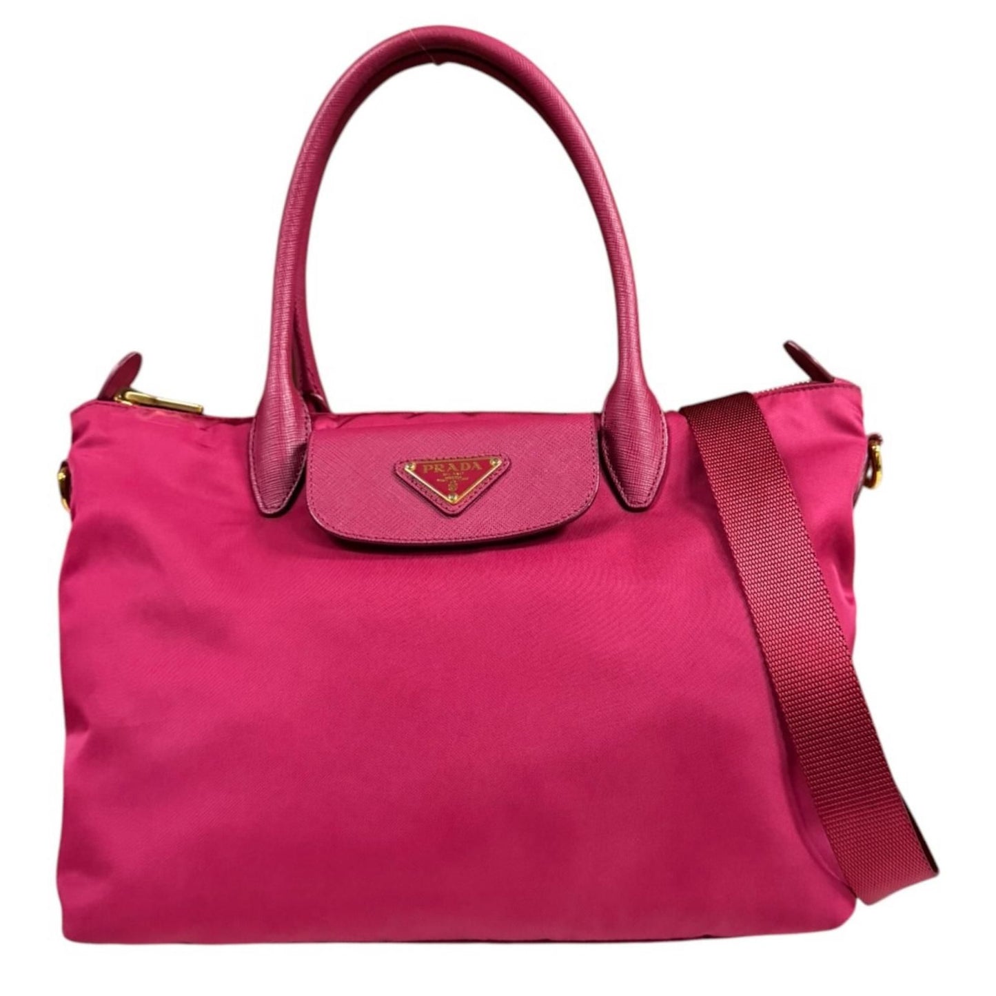 Prada Shoulder Bag Nylon Pink
