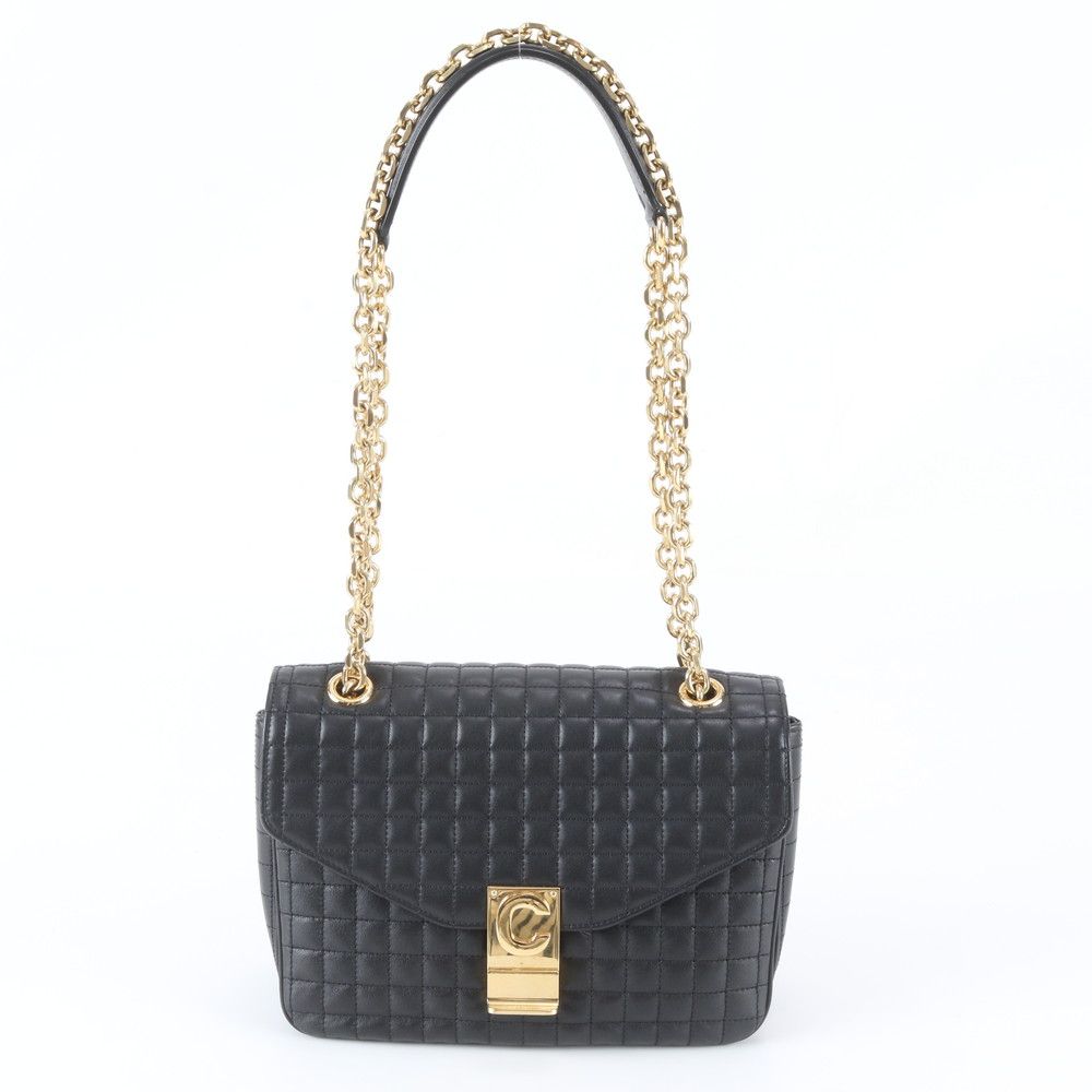 Celine C Medium Quilted Leather 2-Way Chain Shoulder Bag — view 4