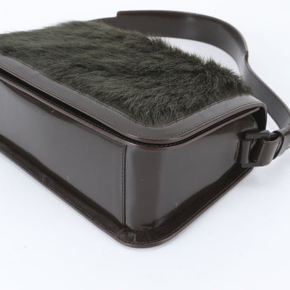Celine Real Fur Pouch Leather Shoulder Bag One Handle — view 5