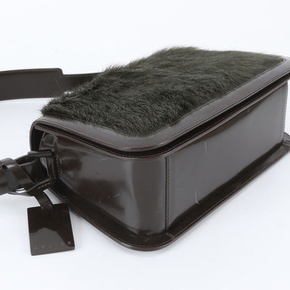 Celine Real Fur Pouch Leather Shoulder Bag One Handle — view 4