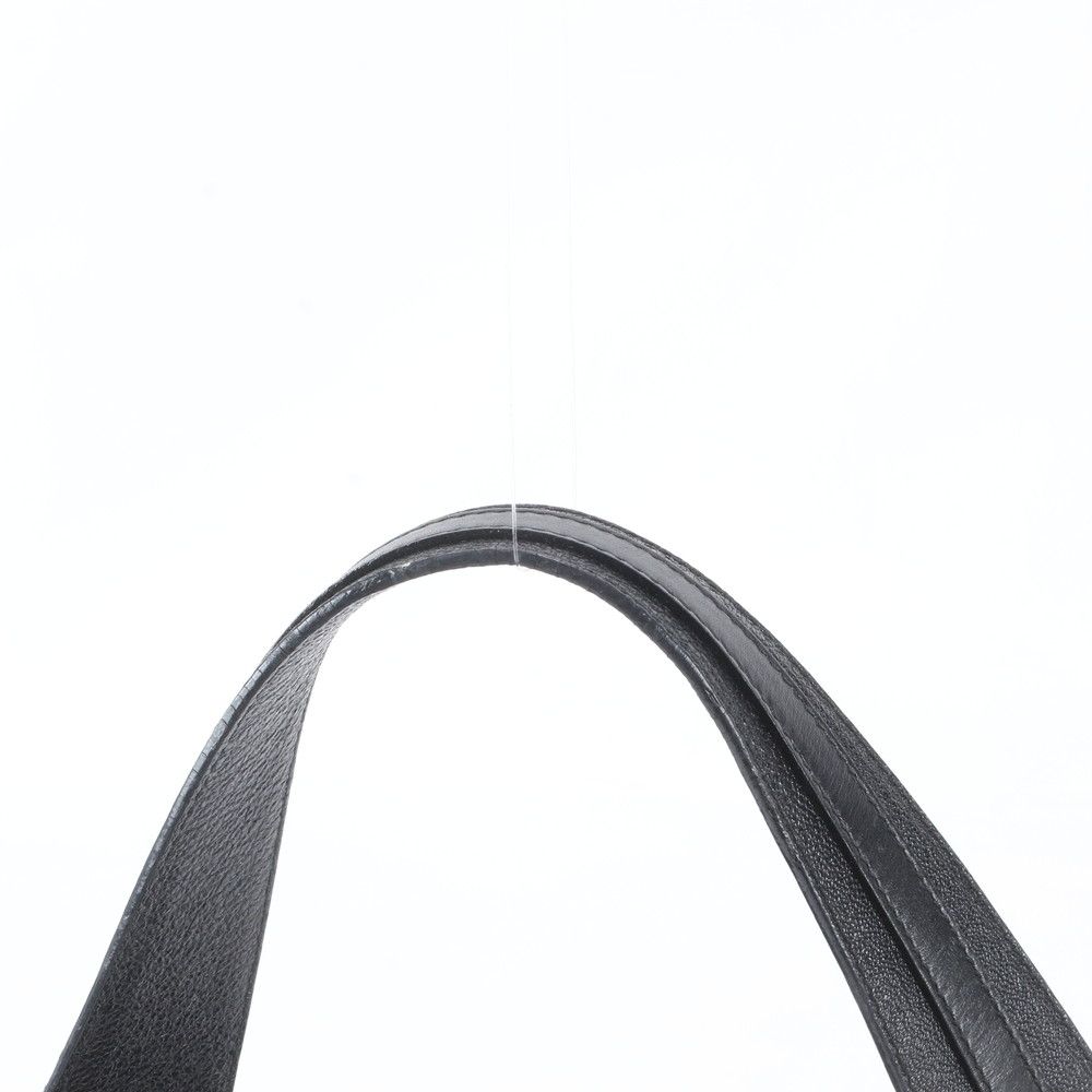 Bvlgari Chandra Leather Circle Logo Shoulder Bag Tote Hand Black — view 2