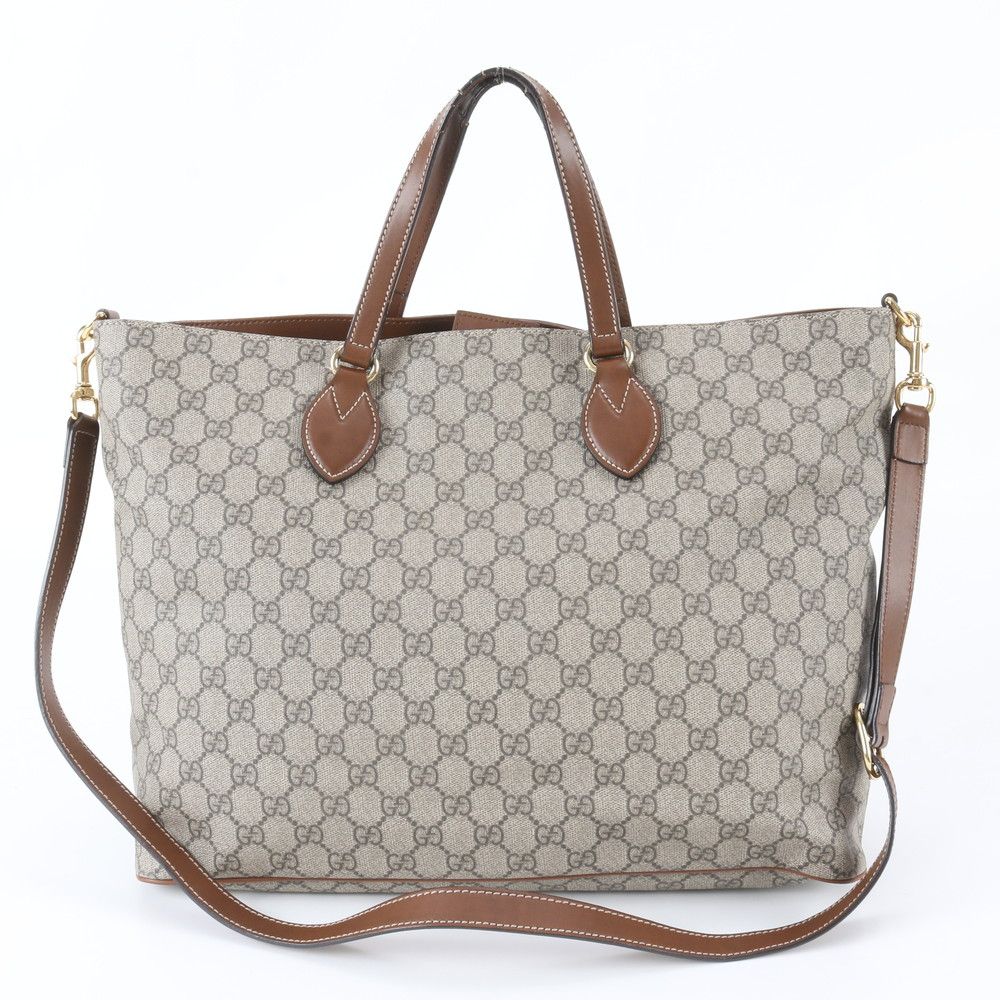 Gucci GG Supreme Leather 2-Way Shoulder Bag Crossbody Hand