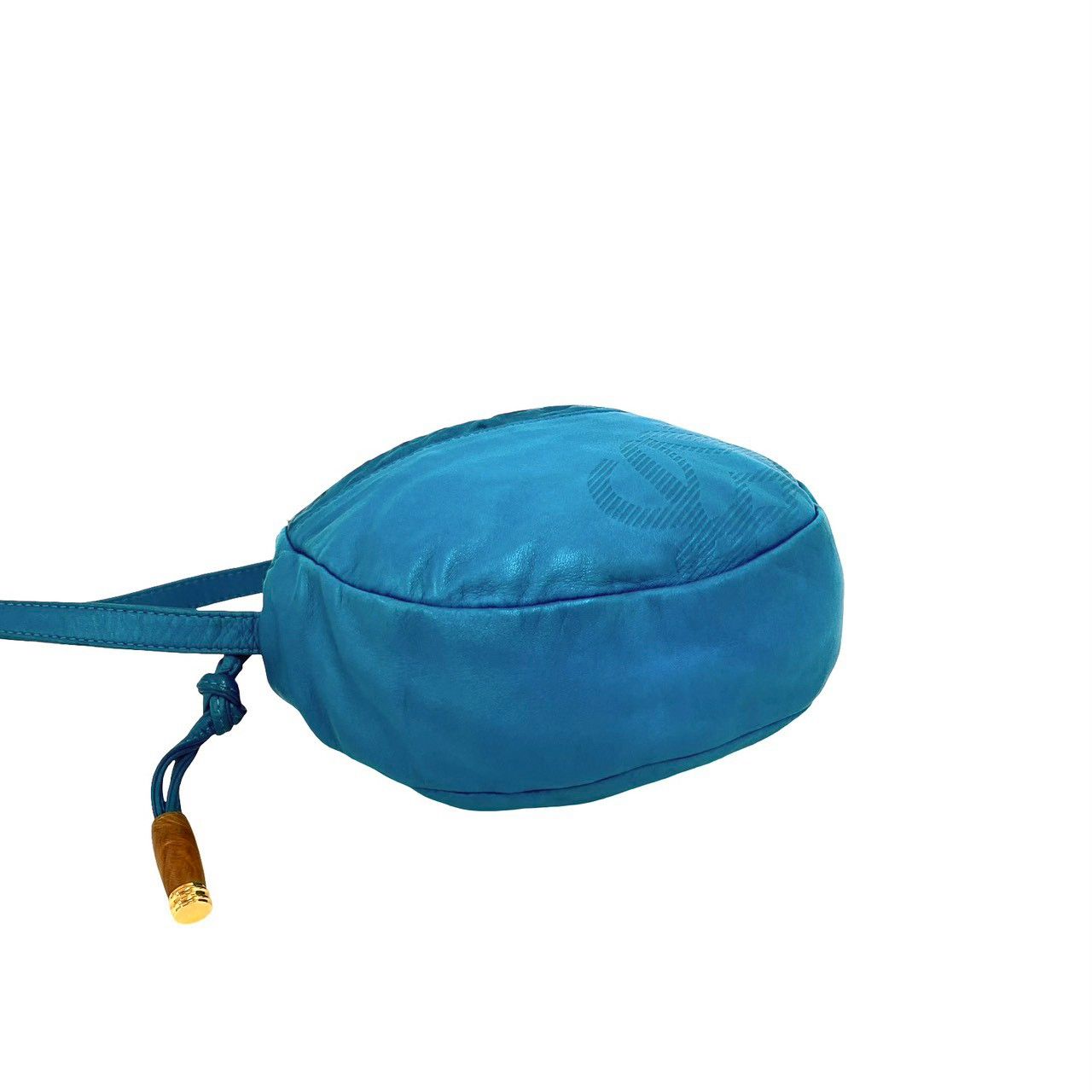Loewe Anagram Logo Nappa Leather Mini Shoulder Bag Pochette Turquoise Blue — view 7