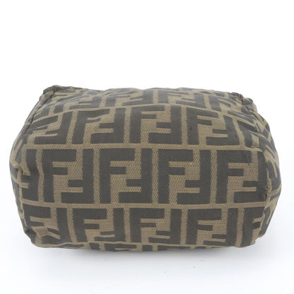 Fendi FF Zucca Leather Handbag Tote Brown — view 5
