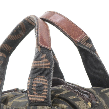 Fendi FF Zucca Leather Handbag Tote Brown — view 2