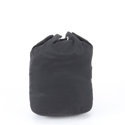 Prada White Tessuto Nylon Triangle Logo Leather Pouch — view 2