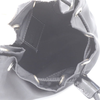Prada White Tessuto Nylon Triangle Logo Leather Pouch — view 6