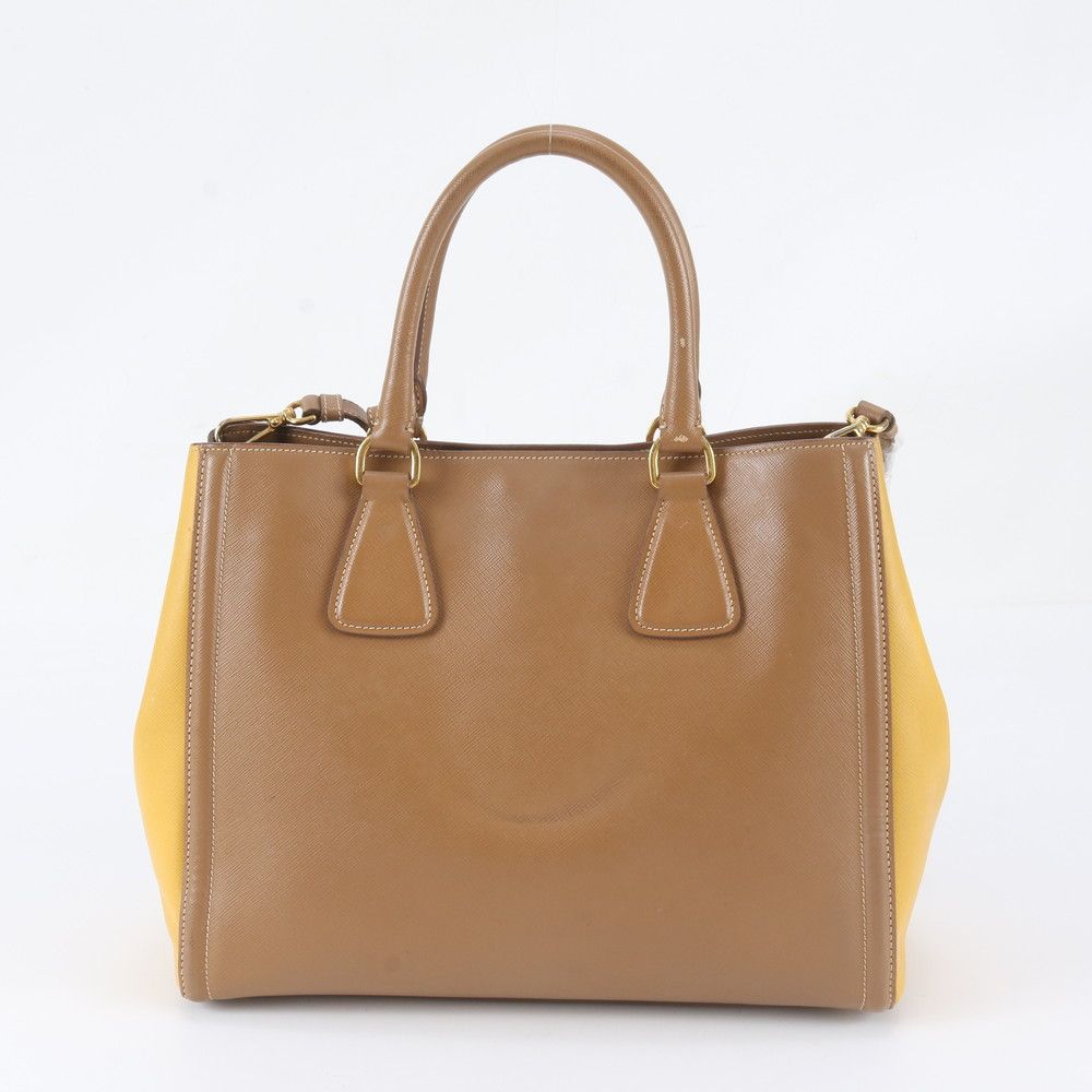 Prada Saffiano Leather Galet Rear 2-Way Shoulder Bag Crossbody Hand Tote — view 4