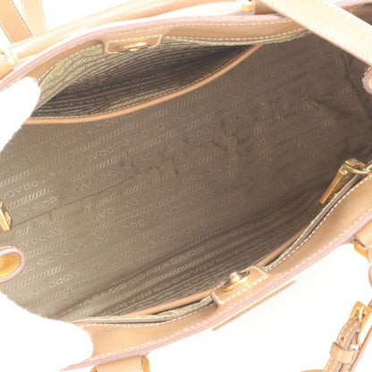 Prada Saffiano Leather Galet Rear 2-Way Shoulder Bag Crossbody Hand Tote — view 8