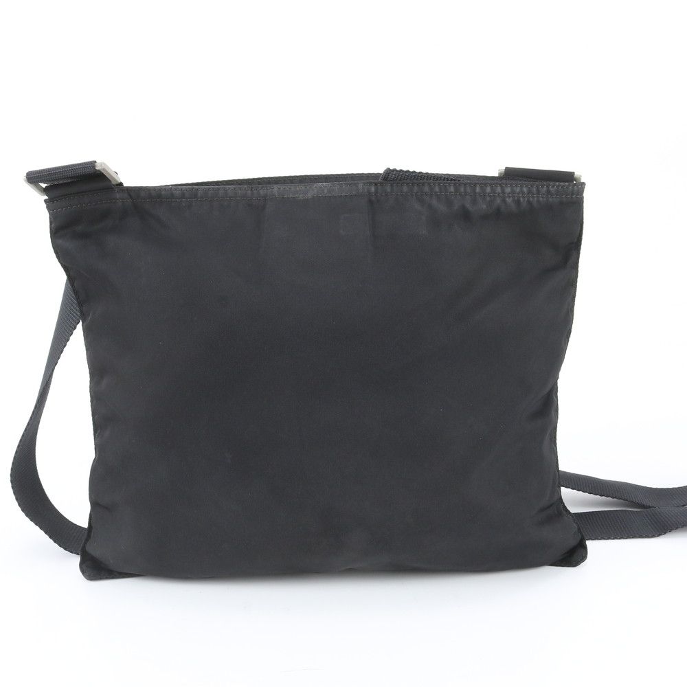 Prada White Tessuto Nylon Triangle Logo Leather Shoulder Bag Crossbody Business — view 3