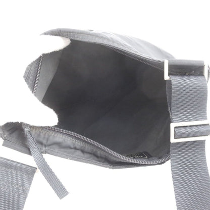 Prada White Tessuto Nylon Triangle Logo Leather Shoulder Bag Crossbody Business — view 6