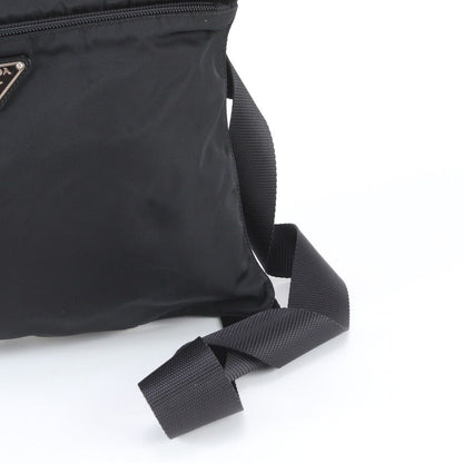 Prada Tessuto Nylon Triangle Logo Leather Shoulder Bag — view 2