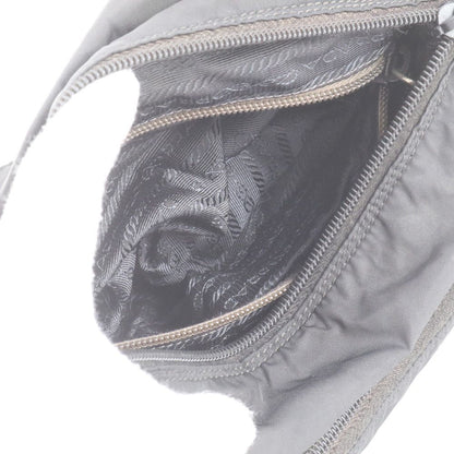 Prada Tessuto Nylon Triangle Logo Leather Shoulder Bag Crossbody Messenger — view 8