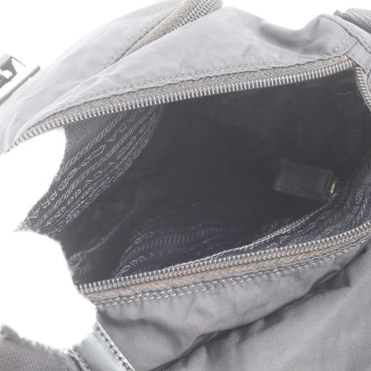 Prada Tessuto Nylon Triangle Logo Leather Shoulder Bag Crossbody Messenger — view 7