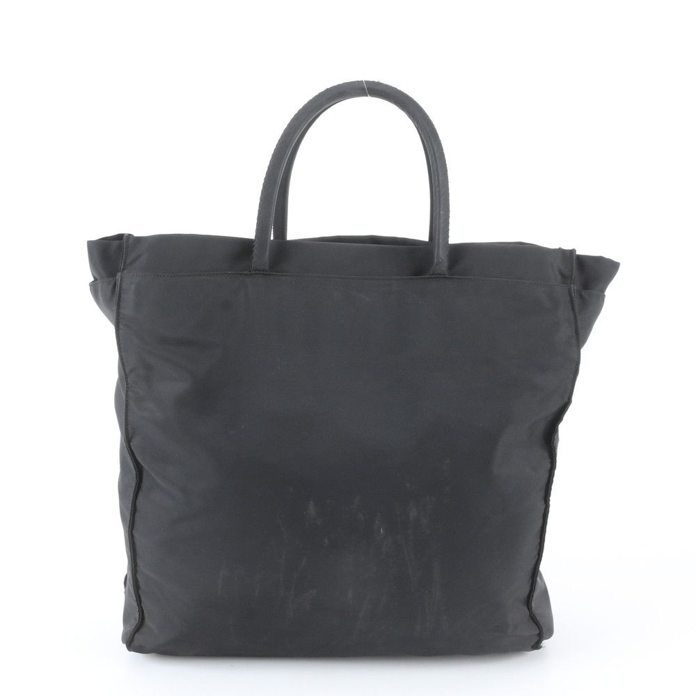 Prada White Tessuto Nylon Triangle Logo Tote Bag Shoulder Business