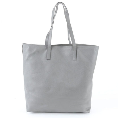 Prada White Saffiano Triangle Logo Leather Tote Bag Shoulder — view 3