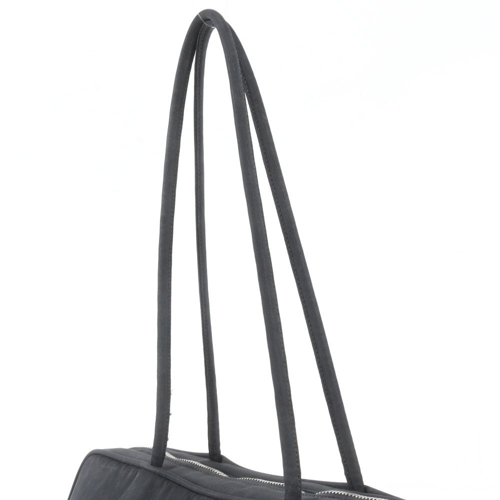 Prada White Tessuto Nylon Triangle Logo Leather Tote Bag Shoulder — view 2