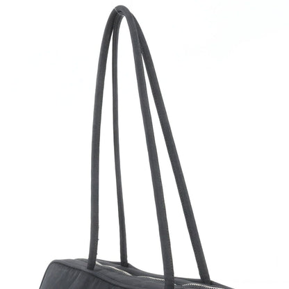 Prada White Tessuto Nylon Triangle Logo Leather Tote Bag Shoulder — view 2