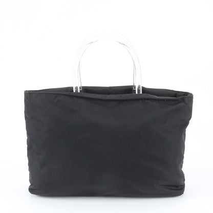 Prada White Tessuto Nylon Triangle Logo Tote Bag Shoulder — view 3