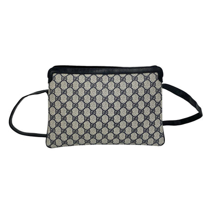 Gucci Vintage Sherry Line GG Logo Pattern Leather Shoulder Bag Crossbody Navy — view 3