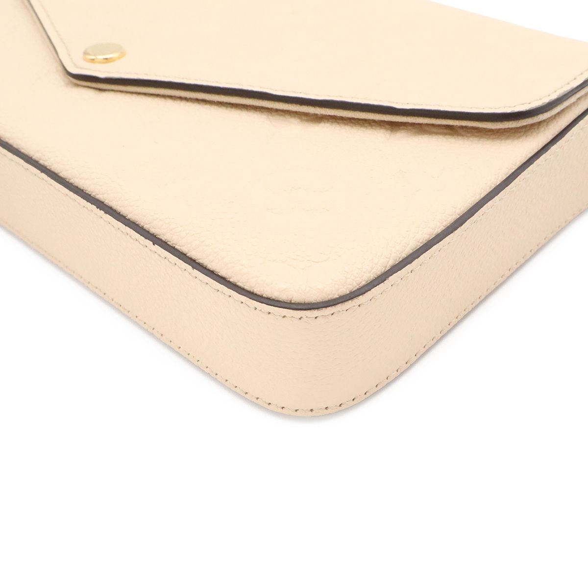 Louis Vuitton Monogram Empreinte Pochette Felicie Shoulder 2-Way Clutch Cream — view 3