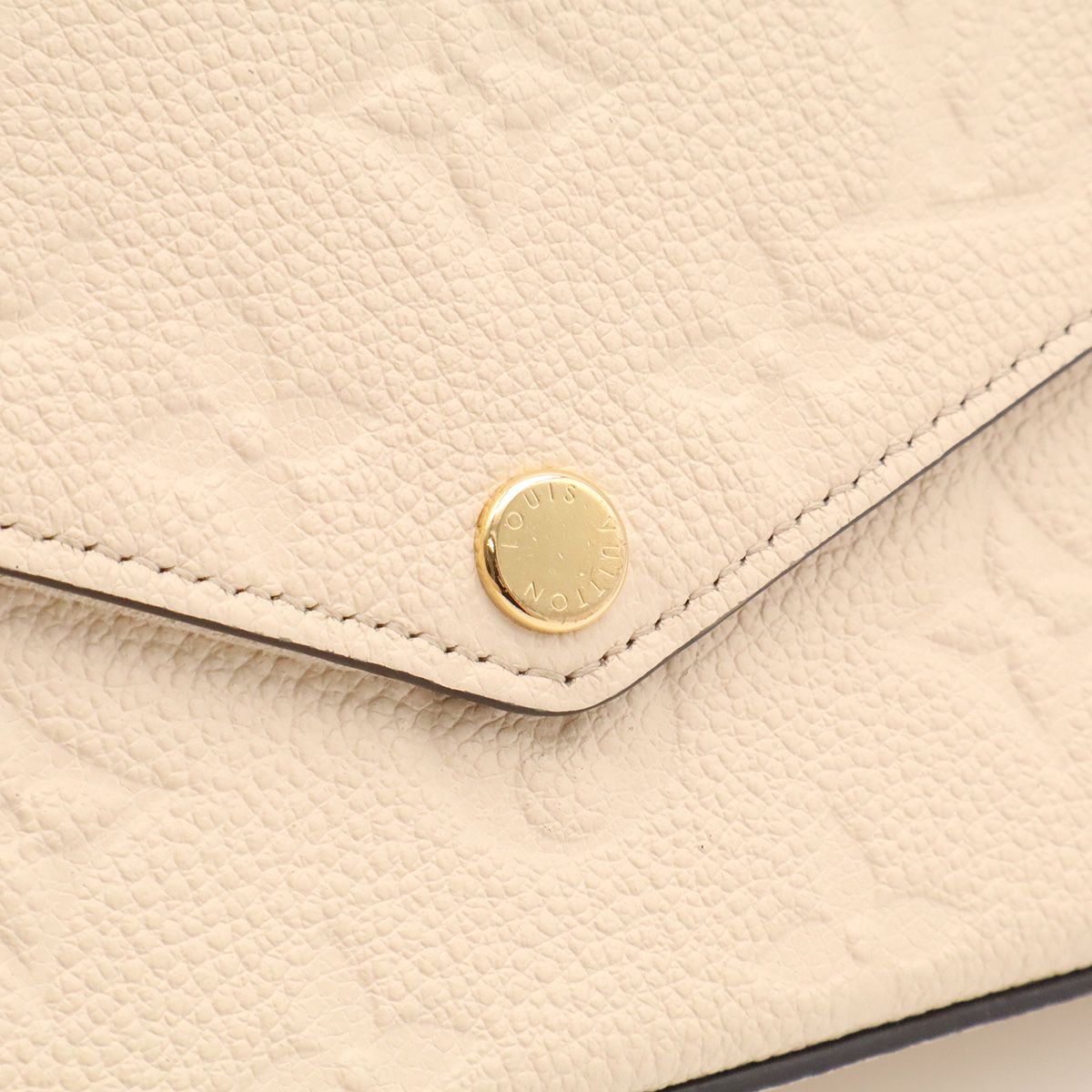 Louis Vuitton Monogram Empreinte Pochette Felicie Shoulder 2-Way Clutch Cream — view 5