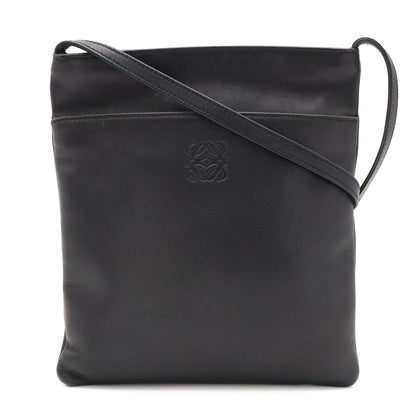 Loewe Anagram Pochette Shoulder Bag Pouch Crossbody Leather Black