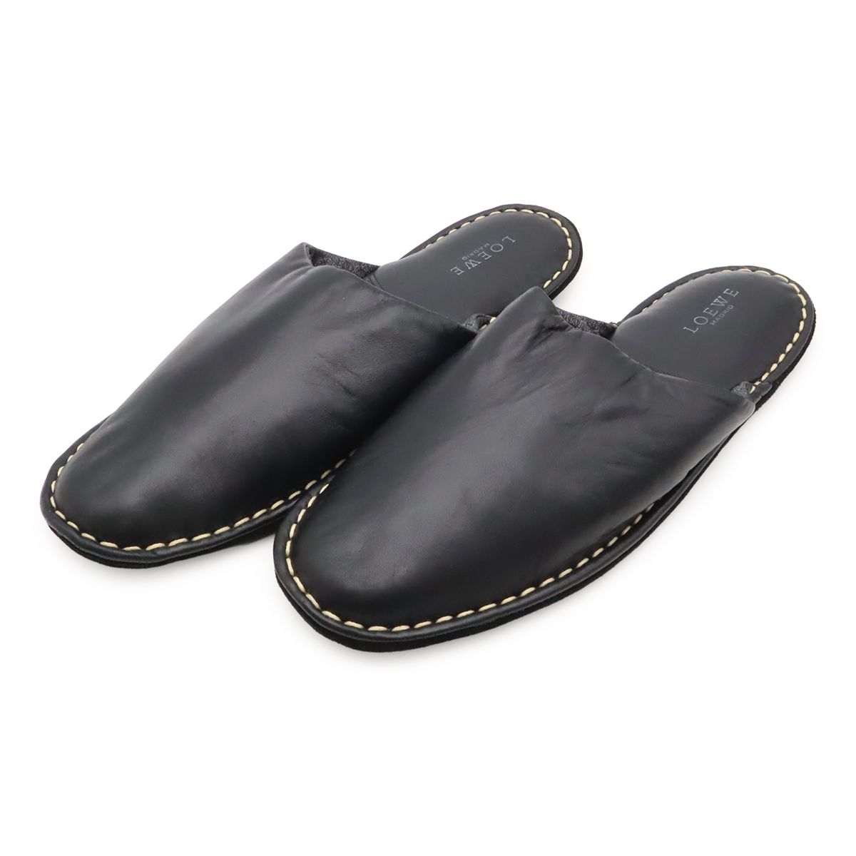 Loewe Slippers Room Shoes Indoor Leather Black 39 — view 2
